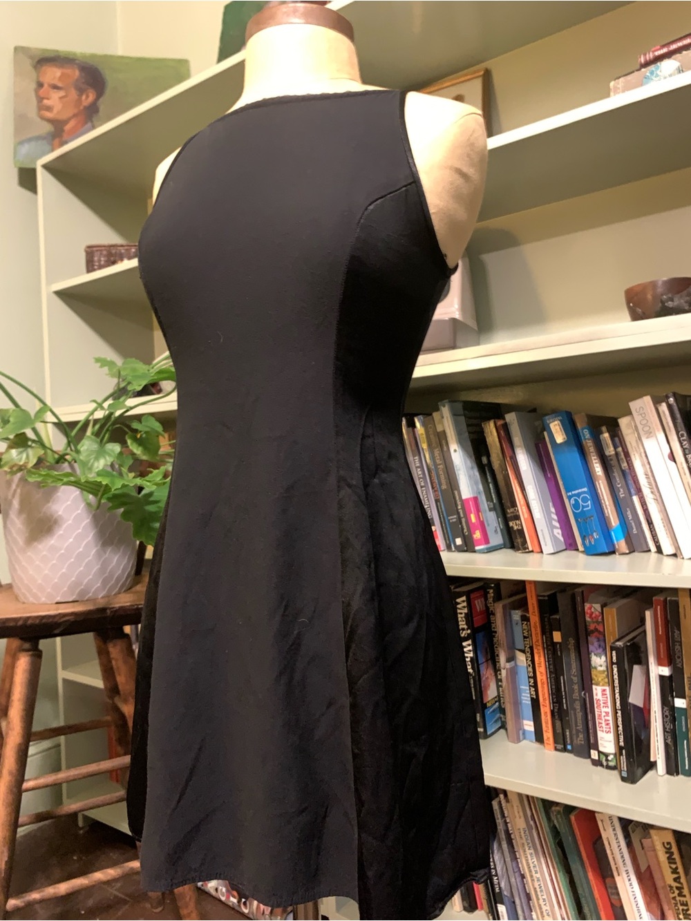 Black Mini Dress with Fit-and-Flare Silhouette